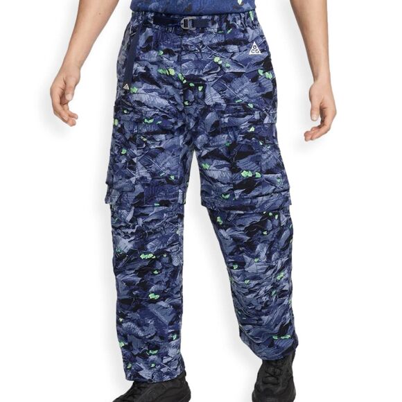 Nike ACG Smith Summit Men’s Size XL Blue Green Water-Repellent UV Cargo Pants - Picture 1 of 8